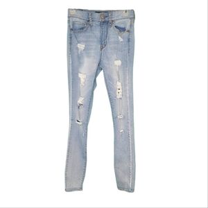 Aeropostale High Waisted Jeggings Distressed And Destroyed Women's Size 2